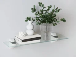 Hot Glasregal Bransley 0,6 cm x 80 cm x 20 cm Satiniert