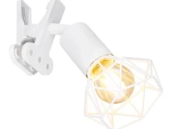 Globo Klemmstrahler Xara I 1-flammig Weiß matt 170 x 92 x 180 mm