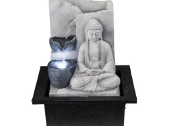 New Globo LED-Brunnen Albert Kunststoff Grau