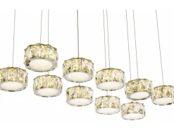 Hot Globo LED-Pendelleuchte Amur Chrom 14-flammig