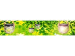 Clearance Globo LED-Solaraußenleuchte mit Textilband und Glas klar