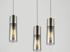 Outlet Globo Pendelleuchte Annika Nickel matt Rauch 1-flammig Ø 10,5 cm