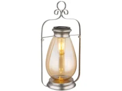 Globo Solarleuchte Metall 36,5 cm Silber Antik