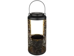 Globo Solarleuchte Metall 41 cm Schwarz Matt