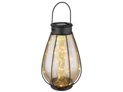 Clearance Globo Solarleuchte Metall 30 cm Schwarz Matt