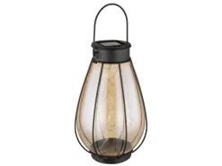 Clearance Globo Solarleuchte Metall 30 cm Schwarz Matt