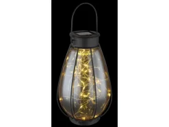 Clearance Globo Solarleuchte Metall 30 cm Schwarz Matt