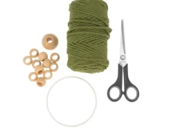 Glorex Makramee Rope 3 mm 250 g Gedreht Oliv