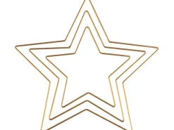 Glorex Metallstern Goldfarben 25 cm x 25 cm x 0,3 cm