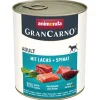 Gran Carno Hunde-Nassfutter Adult mit Lachs und Spinat 800 g