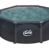 Clearance Gre Stahlwand-Pool Kea Ø 300 cm x 120 cm Rund Graphit