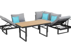 Greemotion Lounge-Gruppe San José 3-teilig Braun