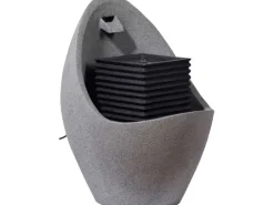 Clearance Dobar Großer Design-Gartenbrunnen in Ei-Form 49,5 cm x 49,5 cm x 66,5 cm