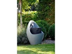 Clearance Dobar Großer Design-Gartenbrunnen in Ei-Form 49,5 cm x 49,5 cm x 66,5 cm