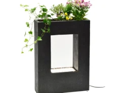 Dobar Großer Design-Gartenbrunnen mit Pflanzen-Option 54,5 cm x 19 cm x 76 cm