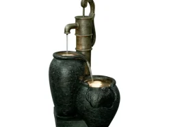 Online Dobar Großer Design-Gartenbrunnen mit Handpumpe 47,5 cm x 38,5 cm x 84 cm