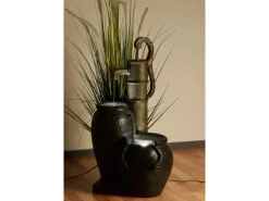 Online Dobar Großer Design-Gartenbrunnen mit Handpumpe 47,5 cm x 38,5 cm x 84 cm