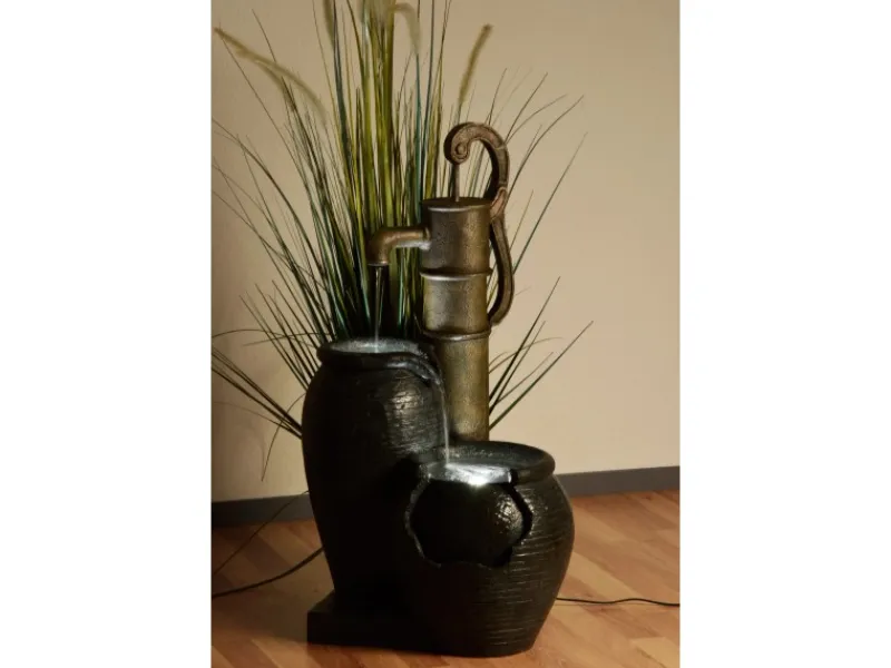 Online Dobar Großer Design-Gartenbrunnen mit Handpumpe 47,5 cm x 38,5 cm x 84 cm