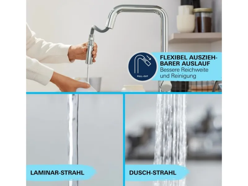 Grohe QuickFix Einhebel-Spültischarmatur Start Loop Chrom mit Brause