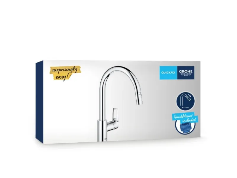 Grohe QuickFix Einhebel-Spültischarmatur Start Loop Chrom mit Brause