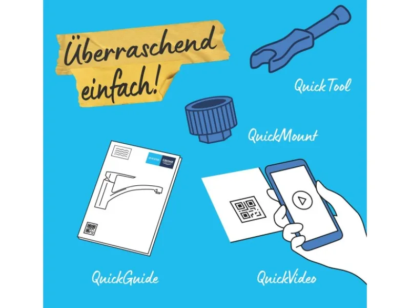 Grohe QuickFix Einhebel-Spültischarmatur Start Loop Chrom mit Brause