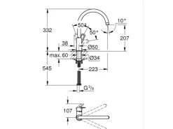 Clearance Grohe QuickFix Einhebel-Spültischarmatur Start Loop Chrom