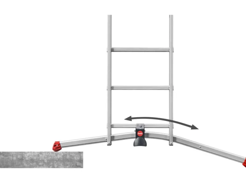 Hailo Alu-Kombileiter S100 Profi Lot 287 cm x 122 cm x 118 cm Aluminium