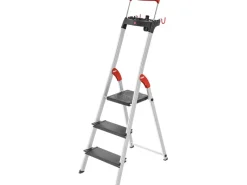 Hot Hailo Alu-Sicherheits-Stehleiter L100 TopLine 3-stufig