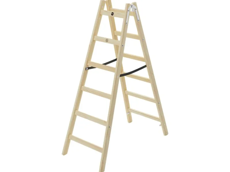 Hailo Holz-Doppelsprossenleiter H40 StandardLine 2 x 6 Sprossen