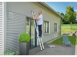 New Hailo Sicherheits-Teleskopleiter FlexLine 260 Aluminium 9-stufig bis 150 kg