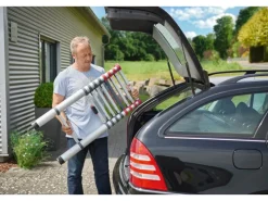 New Hailo Sicherheits-Teleskopleiter FlexLine 260 Aluminium 9-stufig bis 150 kg