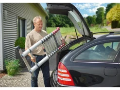 Clearance Hailo Sicherheits-Teleskopleiter FlexLine 320 Aluminium 11-stufig bis 150 kg