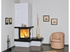 Hark Kaminofen Nebraska Bank Rechts Marmor Schwarz-Weiß 8 kW EEK: A+