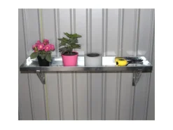 HATTORO Metall Regal Aufbewahrung Wandbefestigung Gartenhaus Gerätehaus