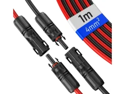 Sale hb-digital 2x 1m Solarkabel 4mm2 mit Solar Stecker Schwarz/Rot