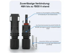 Sale hb-digital 2x 1m Solarkabel 4mm2 mit Solar Stecker Schwarz/Rot