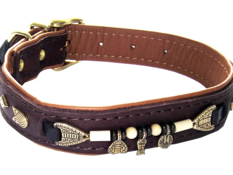 Heim Hundehalsband Buffalo Breite 25 mm Länge 65 cm /Cognac