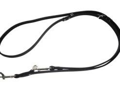 Sale Heim Hunde-Vorführleine Softleder Breite 14 mm Länge 300 cm Schwarz