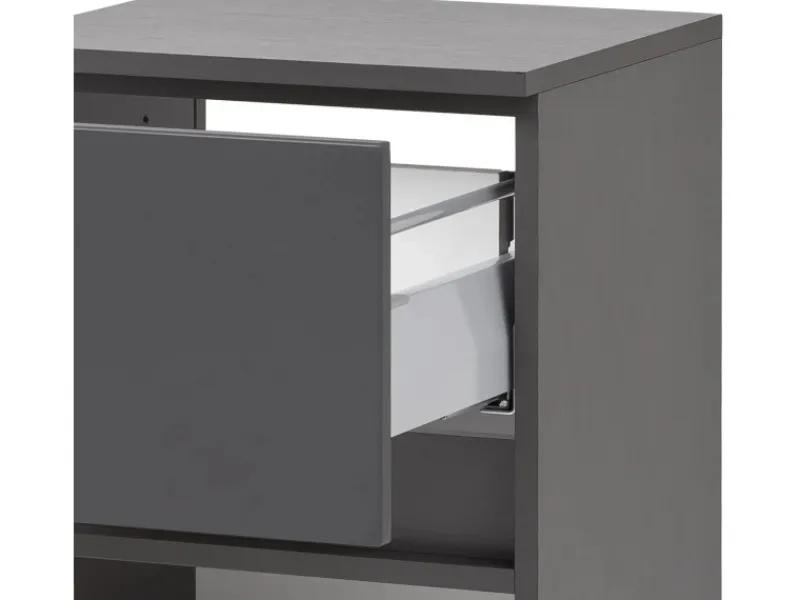 Held Möbel Unterschrank Salerno 40 cm matt Grau-