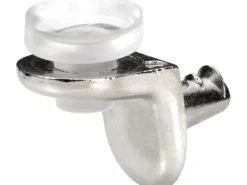 Hettich Glas-Bodenträger Sekura 8 Ø 5 mm Zinkdruckguss Vernickelt 8 Stück