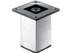 Hettich Möbelfuß 50 x 50 x 100 mm -Optik Edelstahl