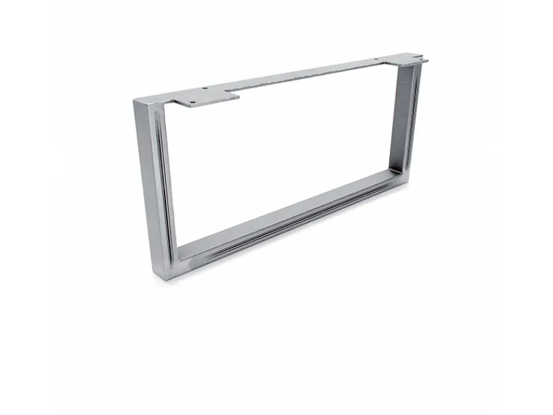 HEVVA Möbelbein GRAZ 20 cm Hoch 45 cm Tief 1 Stück Rohstahl-Klarlack