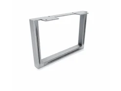 New HEVVA Möbelbein GRAZ 20 cm Hoch 30 cm Tief 1 Stück Rohstahl-Klarlack Stahlfarben