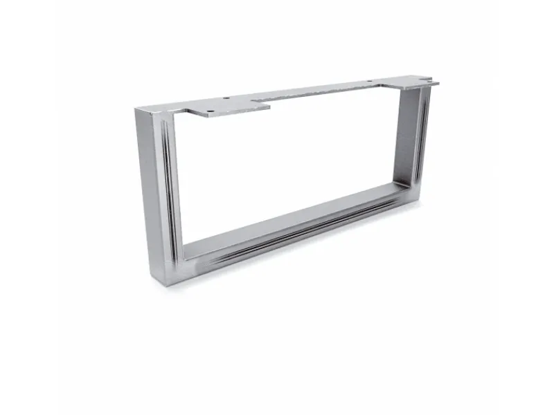 Hot HEVVA Möbelbein GRAZ 15 cm Hoch 35 cm Tief 1 Stück Rohstahl-Klarlack Stahlfarben