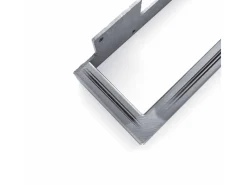 HEVVA Möbelbein GRAZ 25 cm Hoch 35 cm Tief 1 Stück Rohstahl-Klarlack