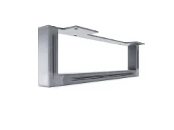 HEVVA Möbelbein GRAZ 15 cm Hoch 50 cm Tief 1 Stück Rohstahl-Klarlack