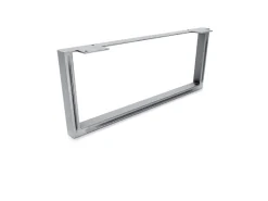 HEVVA Möbelbein GRAZ 20 cm Hoch 50 cm Tief 1 Stück Rohstahl-Klarlack