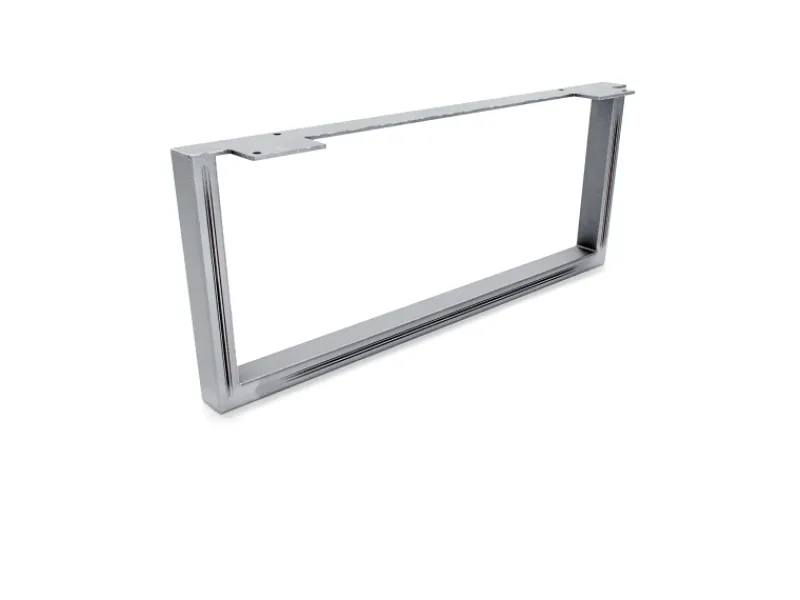 HEVVA Möbelbein GRAZ 20 cm Hoch 50 cm Tief 1 Stück Rohstahl-Klarlack