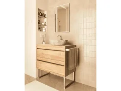 Discount HEVVA Möbelbein GRAZ 25 cm Hoch 20 cm Tief 1 Stück Rohstahl-Klarlack