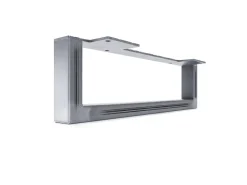 HEVVA Möbelfüße GRAZ 20 cm Hoch 35 cm Tief 2er Set Rohstahl-Klarlack